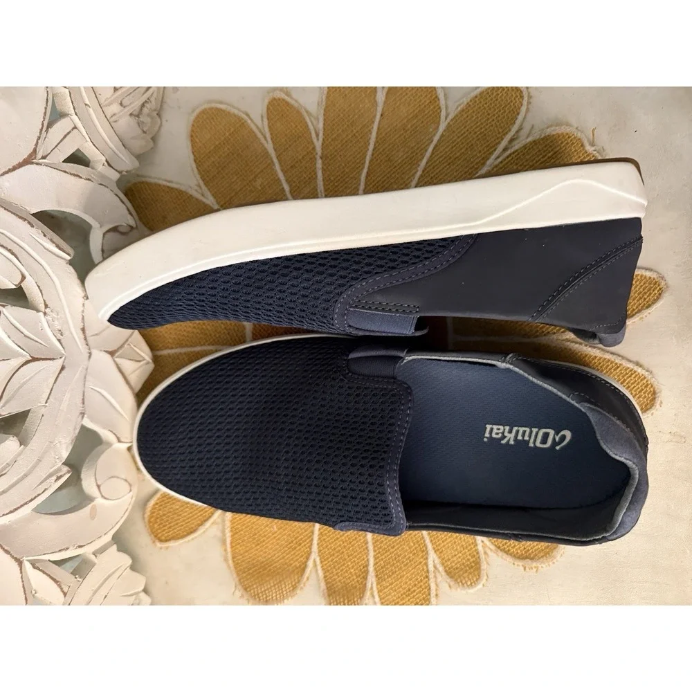 OLUKAI MEN'S LAE'AHI SLIP-ON CASUAL SHOES - SIZE  US 10.5  / EU 43.5 Blue